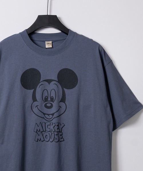 Disney(ディズニー)の「【15】〔Disney/ディズニー〕ミッキーマウス ユーズドライク フェイスプリント 半袖ラグランスリーブTシャツ(Tシャツ/カットソー・メンズ・アイボリー/ブルーグレー/スミクロ/ライトイエロー・MEDIUM/LARGE/X-LARGE)」の1枚目の写真