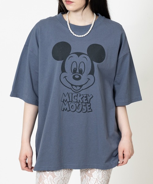 Disney(ディズニー)の「【15】〔Disney/ディズニー〕ミッキーマウス ユーズドライク フェイスプリント 半袖ラグランスリーブTシャツ(Tシャツ/カットソー・メンズ・アイボリー/ブルーグレー/スミクロ/ライトイエロー・MEDIUM/LARGE/X-LARGE)」の7枚目の写真