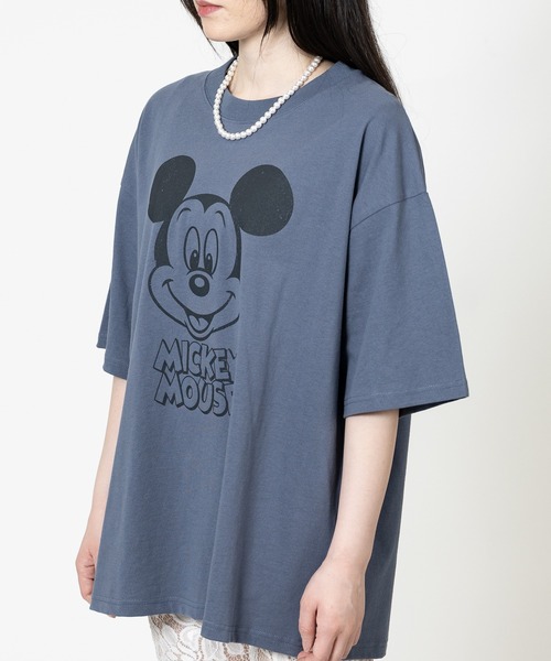 Disney(ディズニー)の「【15】〔Disney/ディズニー〕ミッキーマウス ユーズドライク フェイスプリント 半袖ラグランスリーブTシャツ(Tシャツ/カットソー・メンズ・アイボリー/ブルーグレー/スミクロ/ライトイエロー・MEDIUM/LARGE/X-LARGE)」の8枚目の写真