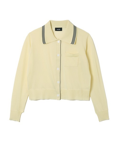 soduk(スドーク)の「【soduk】sheer knit polo cardigan(カーディガン/ボレロ・レディース・ブラック/ホワイト/グレー・ONE SIZE)」の11枚目の写真