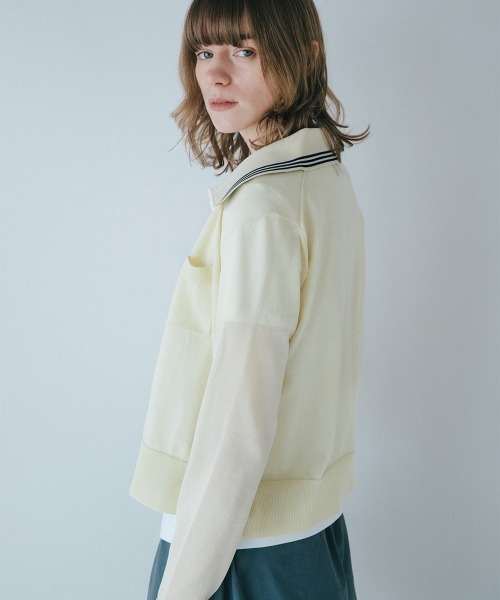 soduk(スドーク)の「【soduk】sheer knit polo cardigan(カーディガン/ボレロ・レディース・ブラック/ホワイト/グレー・ONE SIZE)」の9枚目の写真