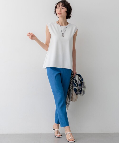 23区(ニジュウサンク)の「リネンレーヨンストレッチ テーパード パンツ(その他パンツ・レディース・ネイビー系/ホワイト系/ブラウン系/ベージュ系/オレンジ系/ブルー系/ブラック系/ダークブラウン系・40/36/38/42)」の15枚目の写真