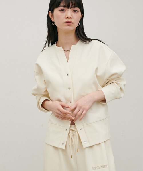 LARUTA(ラルータ)の「【LARUTA】ドット釦スキッパーカーディガン(カーディガン/ボレロ・レディース・グリーン系その他/ネイビー/オフホワイト/ブラック・FREE)」の13枚目の写真