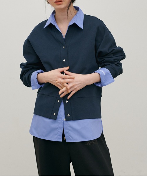 LARUTA(ラルータ)の「【LARUTA】ドット釦スキッパーカーディガン(カーディガン/ボレロ・レディース・グリーン系その他/ネイビー/オフホワイト/ブラック・FREE)」の21枚目の写真