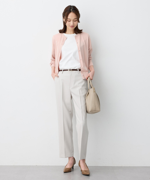 A/C DESIGN BY ALPHA CUBIC（エーシーデザインバイアルファキュービック）の「【美モーション】ストレッチテーパードパンツ【ウエストゴム・シワになりにくい・大きいサイズあり】（その他パンツ・レディース・ベージュ/イエロー/ネイビー・61/64/67/70/73/76）」の13枚目の写真