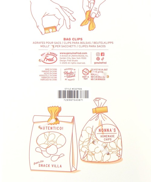 GEORGE'S(ジョージズ)の「マカロニ クリップ 4pcs/Fred(フレッド)(キッチンツール・レディース・その他4・FREE)」の6枚目の写真