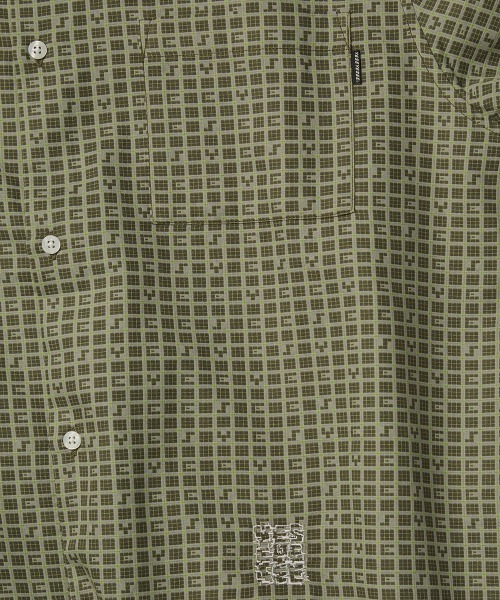 YESEYESEE（イエスアイシー）の「Y.E.S Font Plaid Half Shirt（シャツ/ブラウス・メンズ・ネイビー/グリーン・S/M/L/XL）」の7枚目の写真