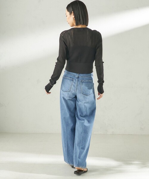 SHIPS（シップス）の「堀田茜×SHIPS:〈手洗い可能〉アイレット ニット カーディガン（カーディガン/ボレロ・レディース・ライトブルー/ブラック/オフホワイト・ONE SIZE）」の18枚目の写真