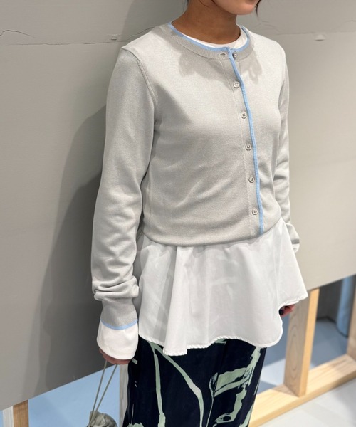 LOVELESS（ラブレス）の「ドッキングペプラムプルオーバー（Tシャツ/カットソー・レディース・イエロー系その他2/オフホワイト/ブラック・36/34）」の9枚目の写真