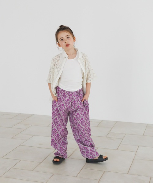BAYFLOW（ベイフロー）の「[ゆったりシルエット♪]イージーリラックス柄パンツ(KIDS)（その他パンツ・キッズ・パープル系/グレー系/グリーン系・110cm/150cm/130cm）」の9枚目の写真