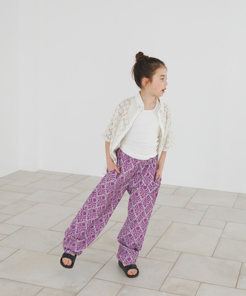 BAYFLOW（ベイフロー）の「[ゆったりシルエット♪]イージーリラックス柄パンツ(KIDS)（その他パンツ・キッズ・パープル系/グレー系/グリーン系・110cm/150cm/130cm）」の10枚目の写真