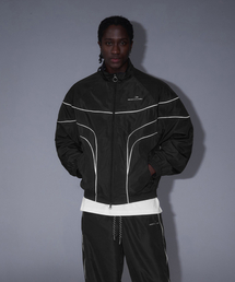 BORN TO WIN（ボーントゥウィン）の「WOVEN PIPING TRACK JACKET [BLACK]（その他アウター）」