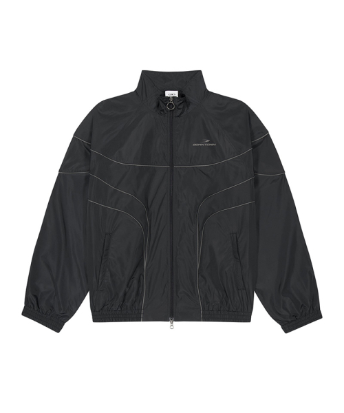 BORN TO WIN（ボーントゥウィン）の「WOVEN PIPING TRACK JACKET [BLACK]（ナイロンジャケット・メンズ・その他・1/2/4/3）」の2枚目の写真