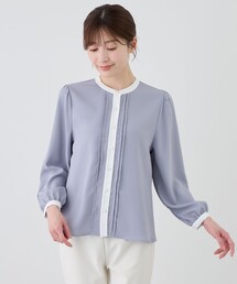 Jayro（ジャイロ）の「配色ノーカラーブラウス（シャツ/ブラウス）」