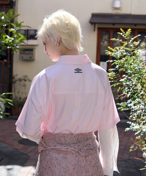 UMBRO(アンブロ)の「(UMBRO)GAME SHIRTS(Tシャツ/カットソー・レディース・ピンク/ブラウン・ONE SIZE)」の16枚目の写真
