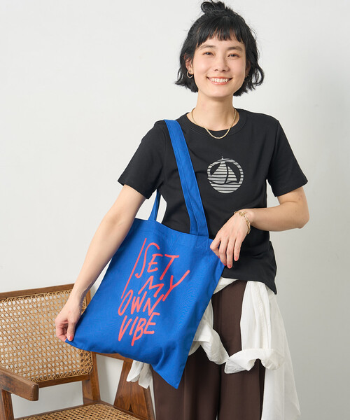 FREAK'S STORE(フリークスストア)の「藤本美貴 × FREAK'S STORE/フリークスストア メッセージ ロゴ トートバッグ/A4サイズ 展開限定(トートバッグ・レディース・レモンイエロー/ブルー/ピンク/ブラック・ONE SIZE)」の12枚目の写真