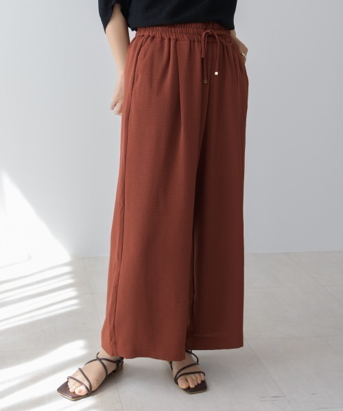 Bou Jeloud（ブージュルード）の「麻ライクリラックスパンツ（その他パンツ・レディース・ブルー/ブラウン・MEDIUM）」の5枚目の写真