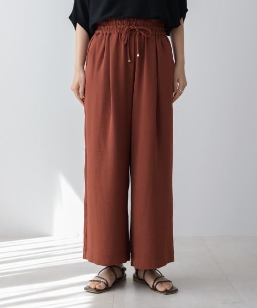 Bou Jeloud（ブージュルード）の「麻ライクリラックスパンツ（その他パンツ・レディース・ブルー/ブラウン・MEDIUM）」の6枚目の写真