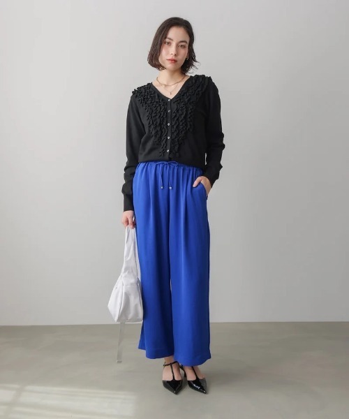Bou Jeloud(ブージュルード)の「麻ライクリラックスパンツ(その他パンツ・レディース・ブルー/ブラウン・MEDIUM)」の13枚目の写真