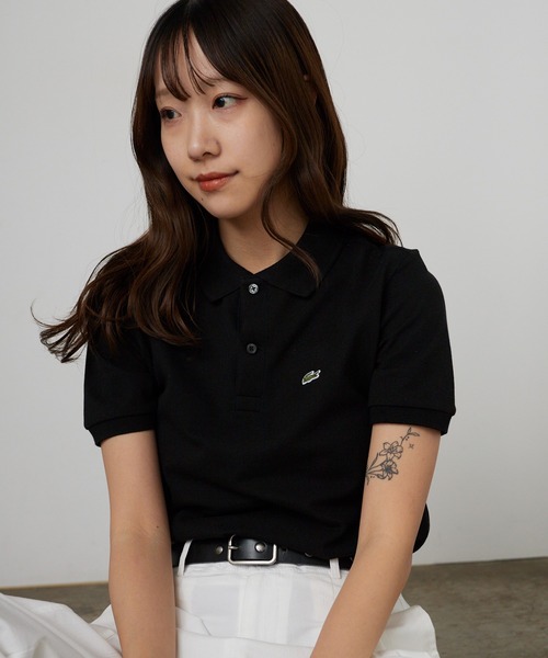 LACOSTE（ラコステ）の「LACOSTE/ラコステ ボーイズ ポロシャツ シンプル レディース 2026年春夏（ポロシャツ・レディース・ホワイト/ライトブルー/ブラック/ネイビー/グリーン・S/M/L/XL）」の3枚目の写真