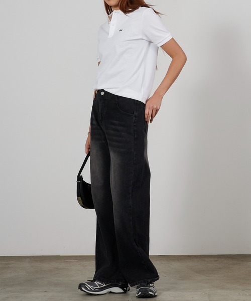 LACOSTE（ラコステ）の「LACOSTE/ラコステ ボーイズ ポロシャツ シンプル レディース 2026年春夏（ポロシャツ・レディース・ホワイト/ライトブルー/ブラック/ネイビー/グリーン・S/M/L/XL）」の21枚目の写真