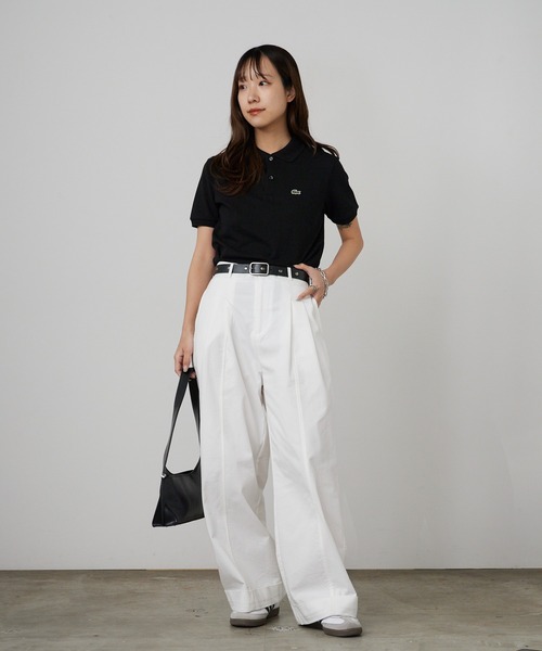 LACOSTE（ラコステ）の「LACOSTE/ラコステ ボーイズ ポロシャツ シンプル レディース 2026年春夏（ポロシャツ・レディース・ホワイト/ライトブルー/ブラック/ネイビー/グリーン・S/M/L/XL）」の17枚目の写真