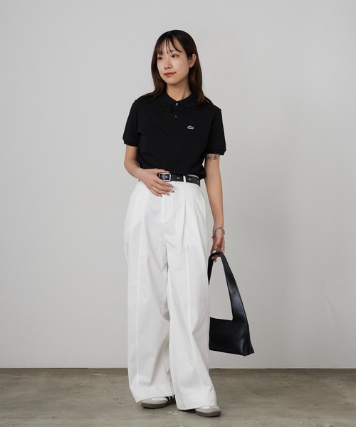 LACOSTE（ラコステ）の「LACOSTE/ラコステ ボーイズ ポロシャツ シンプル レディース 2026年春夏（ポロシャツ・レディース・ホワイト/ライトブルー/ブラック/ネイビー/グリーン・S/M/L/XL）」の16枚目の写真