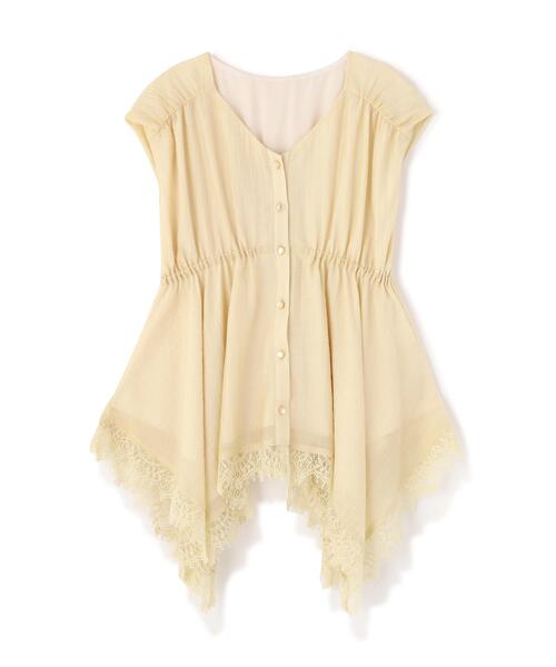 PROPORTION BODY DRESSING（プロポーションボディドレッシング）の「レーストリミングヘムブラウス / 1216110405（シャツ/ブラウス・レディース・ピンク/ホワイト系その他/イエロー・FREE）」の12枚目の写真