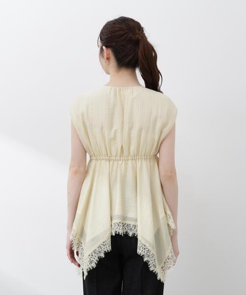 PROPORTION BODY DRESSING（プロポーションボディドレッシング）の「レーストリミングヘムブラウス / 1216110405（シャツ/ブラウス・レディース・ピンク/ホワイト系その他/イエロー・FREE）」の22枚目の写真