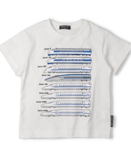 歴代新幹線電車プリント半袖Tシャツ（Tシャツ/カットソー）｜hungry