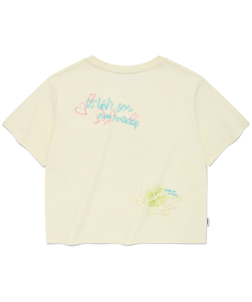 COVERNAT WOMAN（カバーナットウーマン）の「ウーマン ドゥードゥル クローバーハートTシャツ ライトライム（Tシャツ/カットソー・レディース・その他・WM/WS）」の2枚目の写真