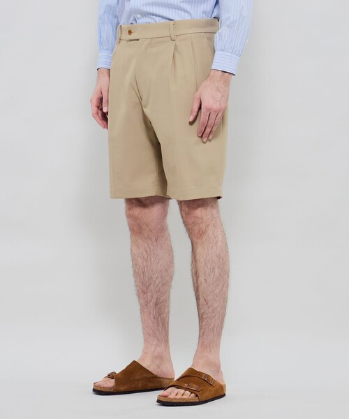 MACKINTOSH LONDON(マッキントッシュ ロンドン)の「ドライツイストチノ 2タックワイドショーツ(その他パンツ・メンズ・ベージュ系その他4・82/90/86)」の5枚目の写真