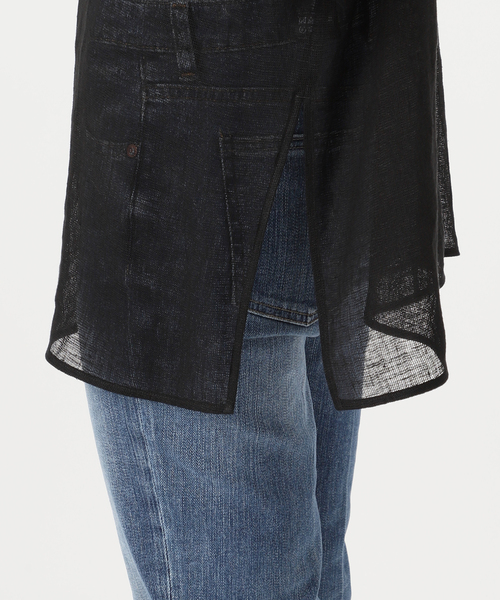 Spick & Span(スピックアンドスパン)の「《新色有り / 追加》メッシュリネンルーズプルオーバー(シャツ/ブラウス・レディース・ブラウン/アイボリー/ブラック・FREE)」の18枚目の写真
