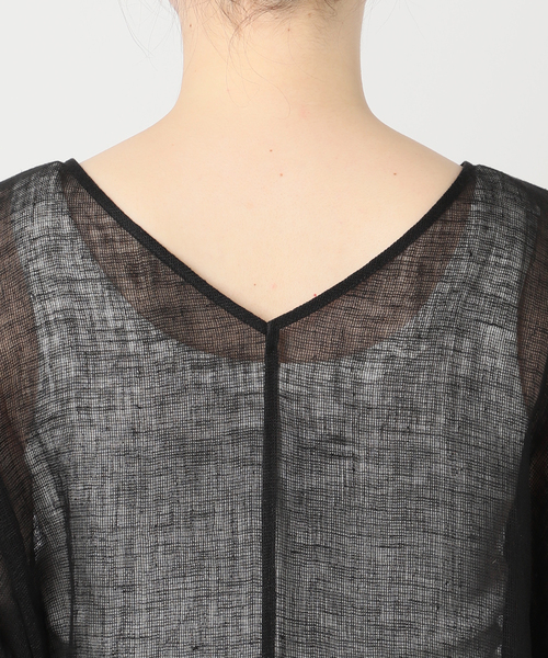 Spick & Span(スピックアンドスパン)の「《新色有り / 追加》メッシュリネンルーズプルオーバー(シャツ/ブラウス・レディース・ブラウン/アイボリー/ブラック・FREE)」の20枚目の写真