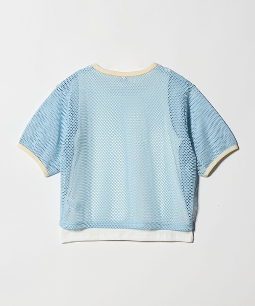 green label relaxing（グリーンレーベルリラクシング）の「メッシュTシャツ＋タンクトップ セット / キッズ  140cm-160cm（Tシャツ/カットソー・キッズ・クリーム/ライトブルー・150cm/160cm/140cm）」の4枚目の写真