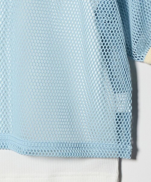 green label relaxing（グリーンレーベルリラクシング）の「メッシュTシャツ＋タンクトップ セット / キッズ  140cm-160cm（Tシャツ/カットソー・キッズ・クリーム/ライトブルー・150cm/160cm/140cm）」の7枚目の写真