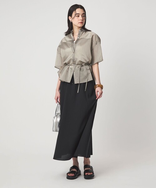 green label relaxing（グリーンレーベルリラクシング）の「［size SHORTあり］リボンハイウエストシャツ（シャツ/ブラウス・レディース・ホワイト/モカ/ライトブルー/ライトピンク/ブラック・SHORT/FREE）」の14枚目の写真