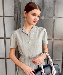 an another angelus | ダマスク風エンボス柄ワンピース(ワンピース)