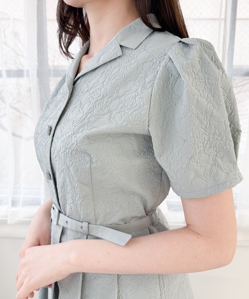 an another angelus(アンアナザーアンジェラス)の「ダマスク風エンボス柄ワンピース/fint フィント(ワンピース・レディース・アイボリー/ミント・FREE)」の13枚目の写真