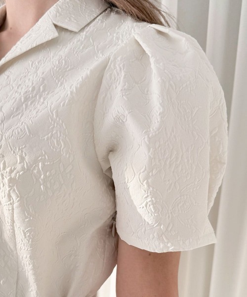 an another angelus(アンアナザーアンジェラス)の「ダマスク風エンボス柄ワンピース/fint フィント(ワンピース・レディース・アイボリー/ミント・FREE)」の17枚目の写真