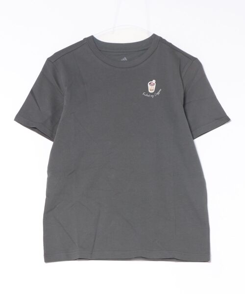 adidas(アディダス)の「《adidas》WSUMMERDRINKグラフィックTシャツ(Tシャツ/カットソー・レディース・グレー/オフホワイト・XL/L/M/S)」の2枚目の写真