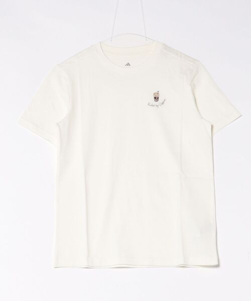 adidas(アディダス)の「《adidas》WSUMMERDRINKグラフィックTシャツ(Tシャツ/カットソー・レディース・グレー/オフホワイト・XL/L/M/S)」の1枚目の写真