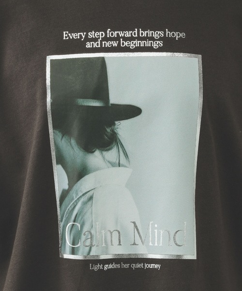 GLOBAL WORK（グローバルワーク）の「乾きやすいスウェットプリント6分袖/636715（スウェット・レディース・レッド/ブラウン/ホワイト/ライトグレー/ネイビー/ダークグレー・SHORT/REGULAR）」の14枚目の写真