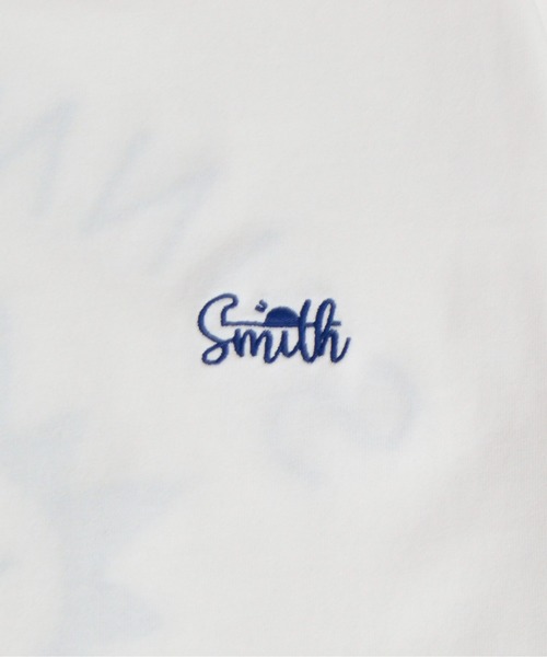 Sunny Smith(サニースミス)の「【SUNNY SMITH】キャラクターアーチロゴ両面刺繍Tシャツ(Tシャツ/カットソー・メンズ・ホワイト/スミクロ/アッシュグレー・MEDIUM/LARGE)」の5枚目の写真
