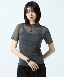 PAGEBOY | ラメシアーボトルネックトップス(Tシャツ/カットソー)