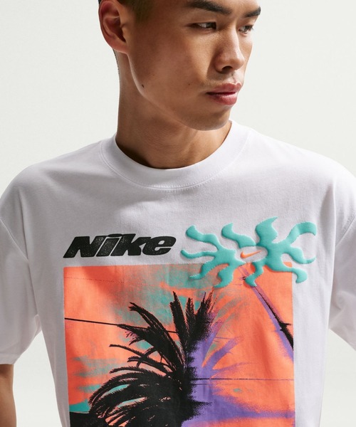 NIKE（ナイキ）の「ナイキ NIKE ナイキ NSW LSE パーム ツリー S/S Tシャツ（Tシャツ/カットソー・メンズ・ホワイト/ダークグレー・S/M/L/LL/3L）」の7枚目の写真