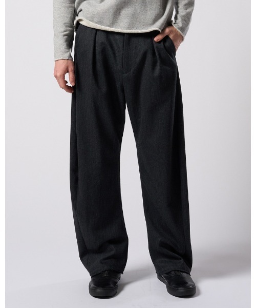 wjk(ダヴルジェイケイ)の「venetian stripe wide banana slacks(スラックス・メンズ・チャコールグレー/ブラック・SMALL/MEDIUM/LARGE/X-LARGE)」の5枚目の写真