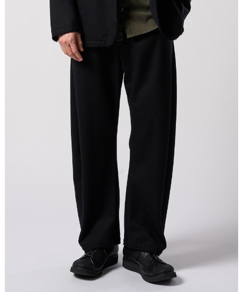 wjk(ダヴルジェイケイ)の「venetian stripe wide banana slacks(スラックス・メンズ・チャコールグレー/ブラック・SMALL/MEDIUM/LARGE/X-LARGE)」の9枚目の写真