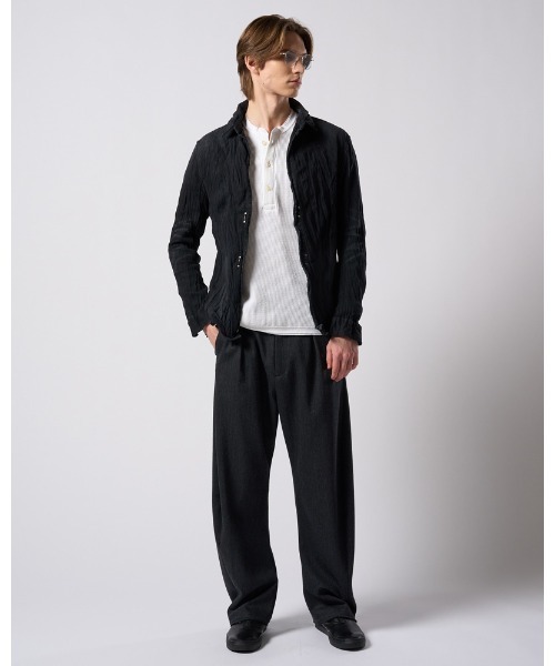 wjk(ダヴルジェイケイ)の「venetian stripe wide banana slacks(スラックス・メンズ・チャコールグレー/ブラック・SMALL/MEDIUM/LARGE/X-LARGE)」の21枚目の写真