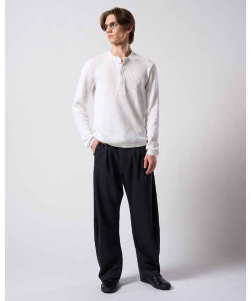wjk(ダヴルジェイケイ)の「venetian stripe wide banana slacks(スラックス・メンズ・チャコールグレー/ブラック・SMALL/MEDIUM/LARGE/X-LARGE)」の22枚目の写真